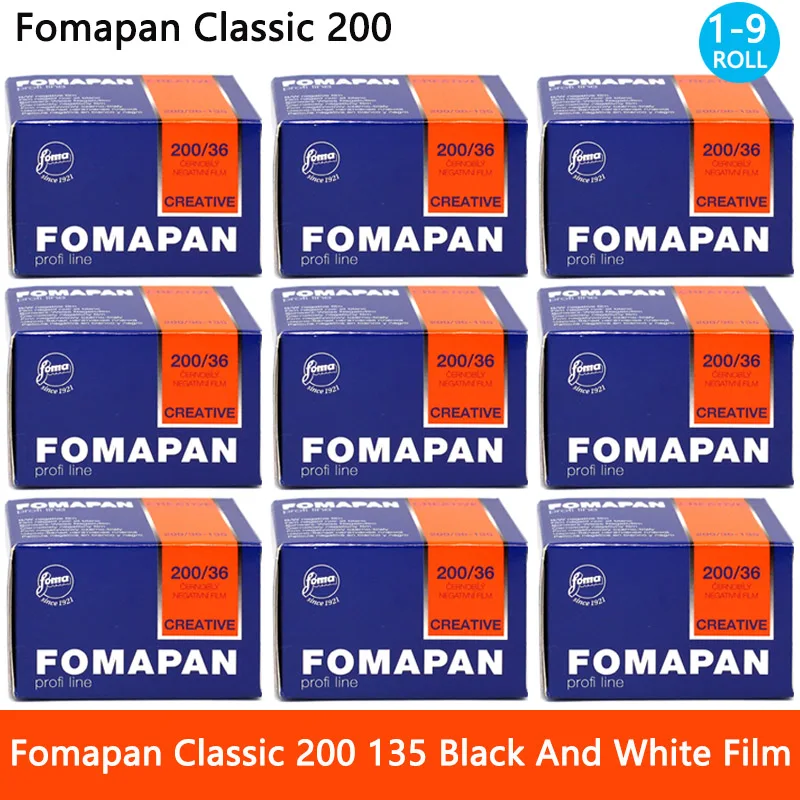 1/3/5/10 rollo nuevo Fomapan Classic 200 135 blanco y negro 36 exposición por rollo de película para cámara Kodak M35/H35/F8/F9 Fujifilm