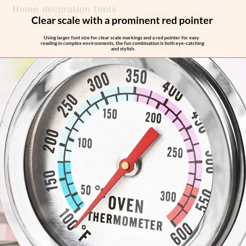 portableProfessional Stainless Oven Thermograph 300°C Mini Dial Stand Up Temperature Meter For Kitchen Baking Roasting Breaditem