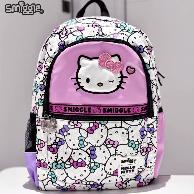 Nova austrália smiggle sacos de escola olá kitty anime mochila almoço saco garrafa água presente do estudante mochila saco refeição conjunto