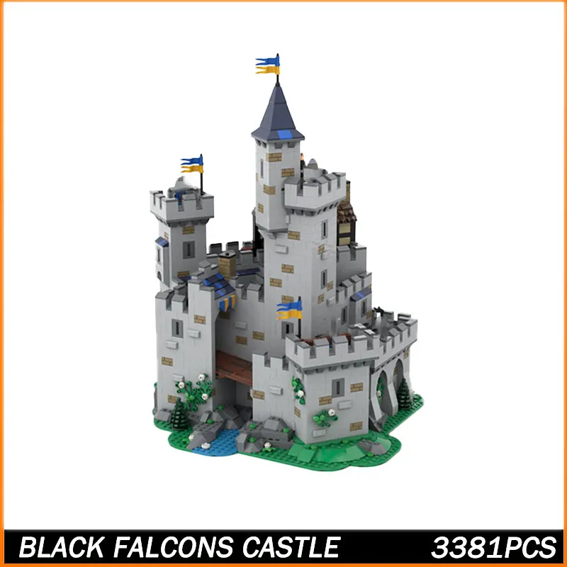 

Строительный блок MOC MOC, вид на улицу, черные соколы, модель замка, кирпичные игрушки, частицы, творческое образование, Juguetes, рождественский подарок, 3381 шт.