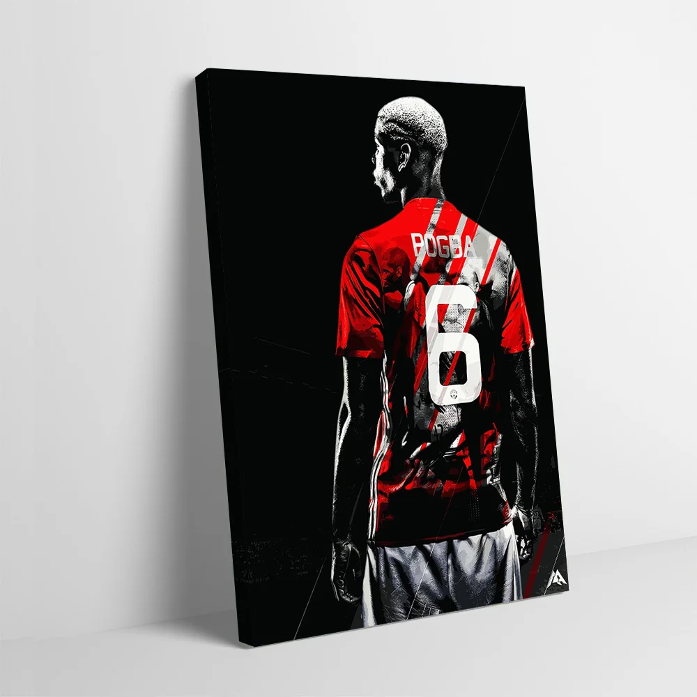 Paul Pogba Football Jersey Art Printing Poster Custom Pictures Wall Art Canvas Painting Gift for Bedroom Decoration Wand Deko