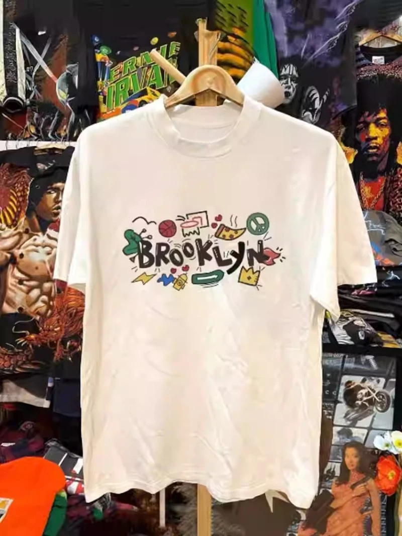 

New Summer 2025 trendy and fun pattern printed loose and fashionable short-sleeved streetwear for men and women