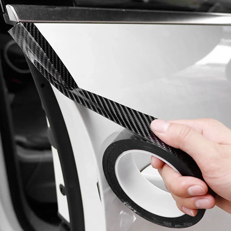 3D Carbon Fiber Car Sticker Carbon Fiber Auto Door Sill Side Mirror Anti Scratch Tape Waterproof Protect Film Car Accessories