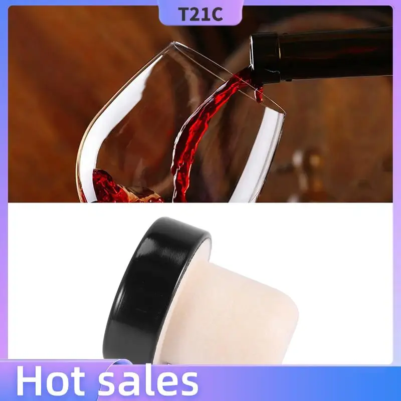 

T21C 96Pcs T-Shaped Stopper Reusable Wine Cork Bottle Stopper Sealing Plug Bottle Cap For Wine Beer Bottles (Black)