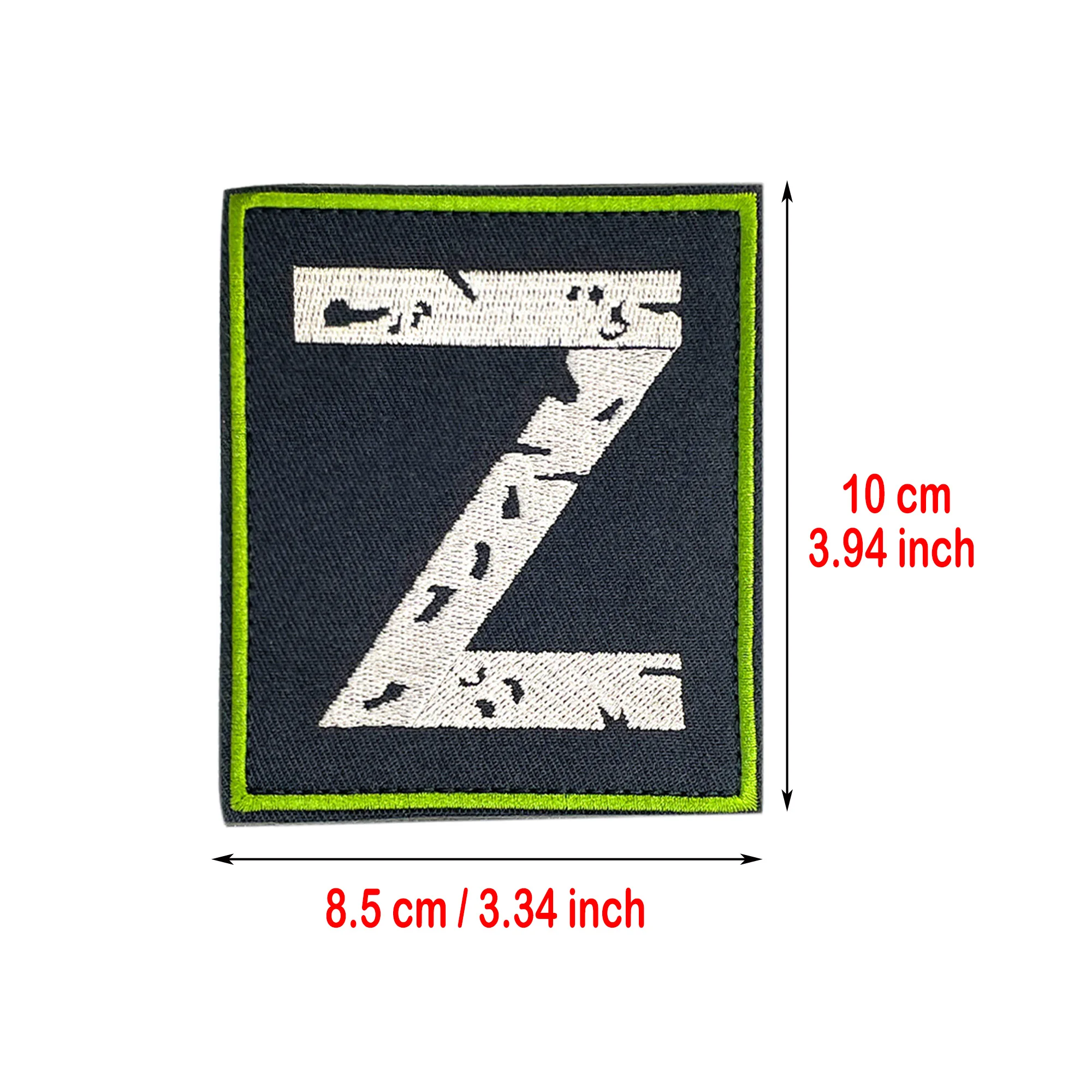 Russian Flag Hook and Loop Embroidered Patch, V Patch, Armband Patch, Tactical Appliques for Garments, Bags, Shoe, 1Pc