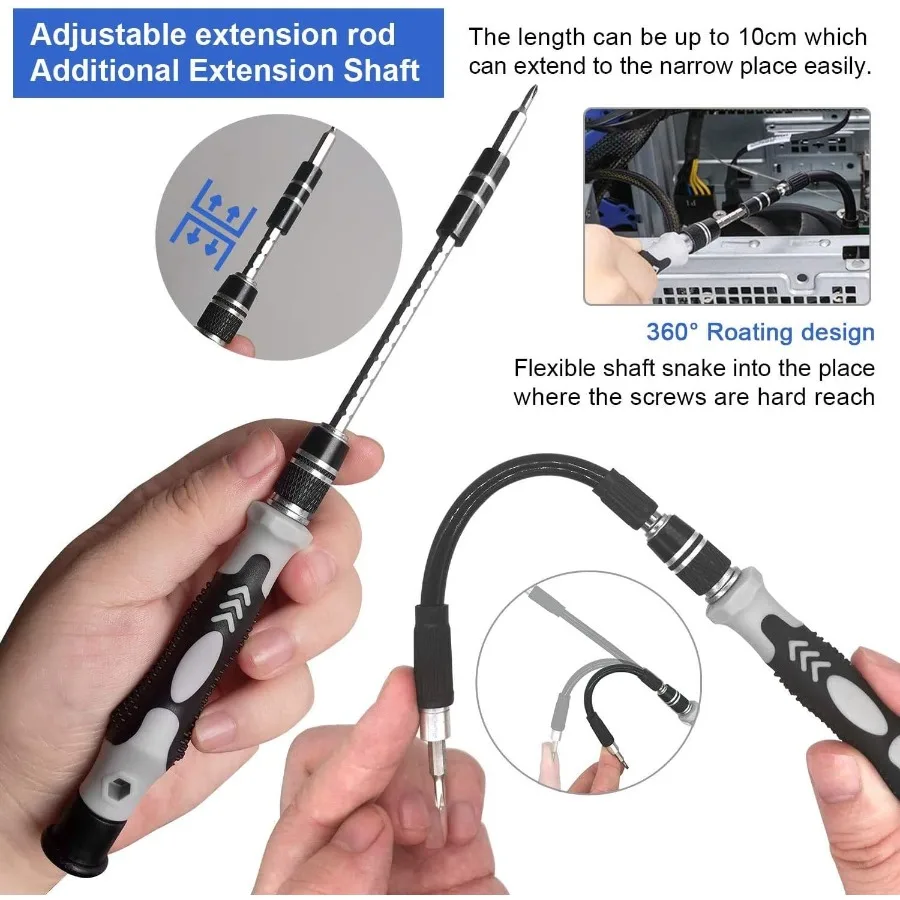 155 في 1 طقم تصليح الكمبيوتر طقم تصليح إلكتروني احترافي للكمبيوتر آيفون الكمبيوتر المحمول الكمبيوتر اللوحي الهاتف الخليوي نينتندو PS3 PS4