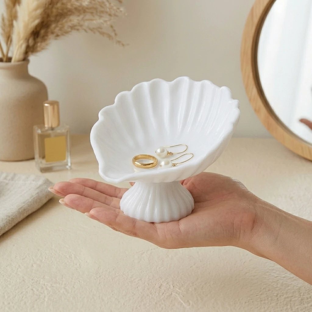 Seashell Jewelry Dish Trinket - Jewelry Making Tray 评论和价格