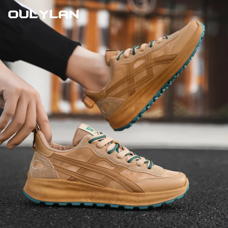 

New 2025 Fashion Thick Bottom Men's Sport Sneakers Breathable Athletic Casual Shoes Low Top Round Toe Comfort Fit For Walking