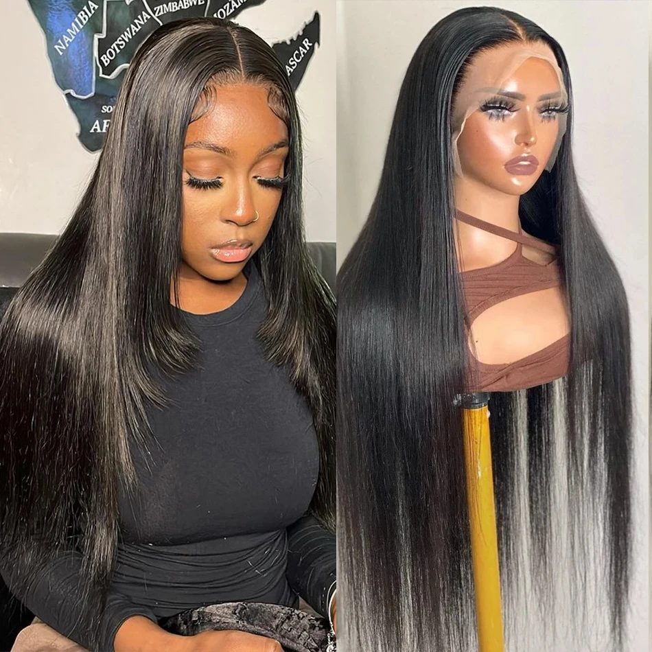 Amanda Straight Human Hair Lace Front Wigs 13x6 HD Transparent Lace Front Wig Pre-Plucked Glueless Lace Closure Wig Remy Wig