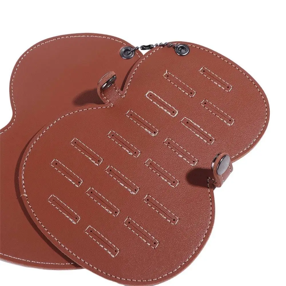 

Gift Guitar Shaped Guitar Pick Holder Bag Leather Large Capacity Guitar Plectrums Bag PU Durable Guitar Pick Clip Electric