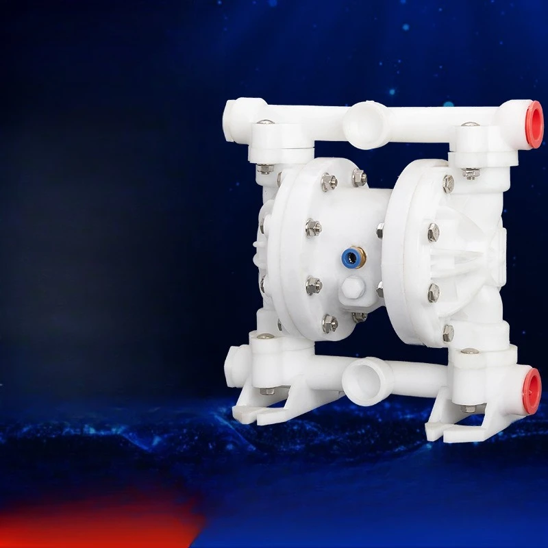 Pneumatic diaphragm pump PP engineering plastic acid and alkali corrosion resistance self-priming PVDF Teflon glue sewage pump
