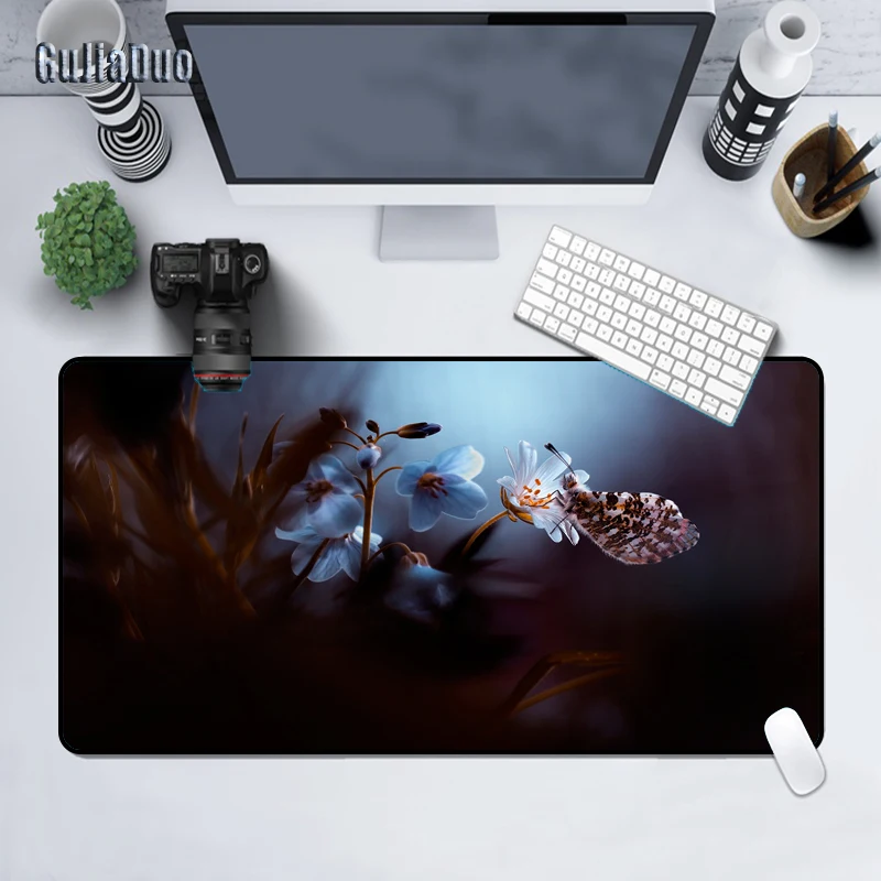 GuJiaDuo Butterfly Picture Contracted Mouse Pad XXL Large Computer and Office Desk Mat Non-slip Table Pad Gaming Accessories Rug