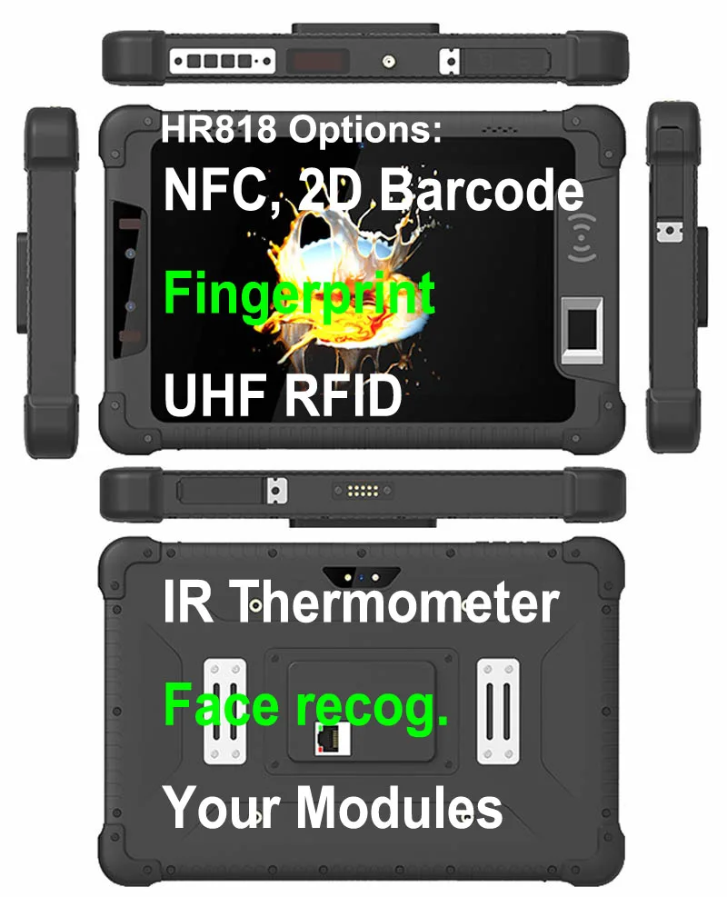 

8inch Biometric Device Face recognition IRIS FBI Optical Fingerprint reader Android Rugged Tablet Computer for Mobile