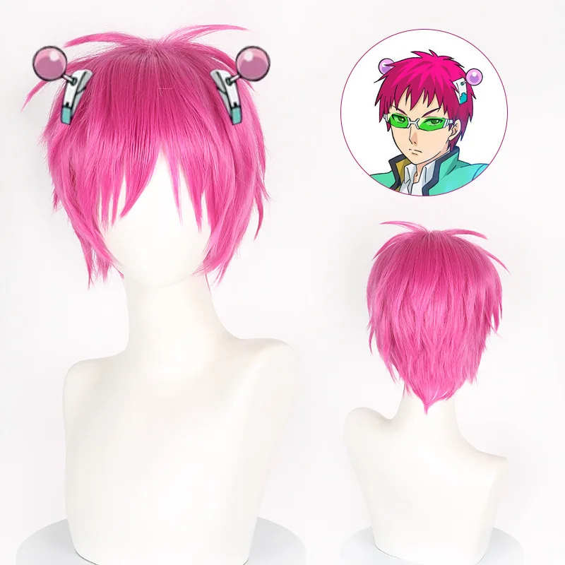 

Парик для ролевых игр Saki Kusuo's Disaster - Saki Kusuo Cos Розовый короткий парик