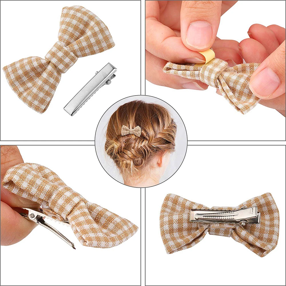 20Pcs 32/40/45/55/75mm Flat Metal Single Prong Alligator Hairpin Clip Base for DIY Hair Clips Jewelry Making Accessories