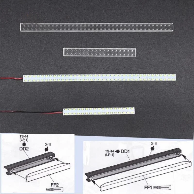 Światło kopułowe Lampa przednia Reflektor LED do ciężarówki Tamiya 1/14 RC Volvo FH16 XL 750 4X2 Ciągnik Przyczepa LESU DIY Części