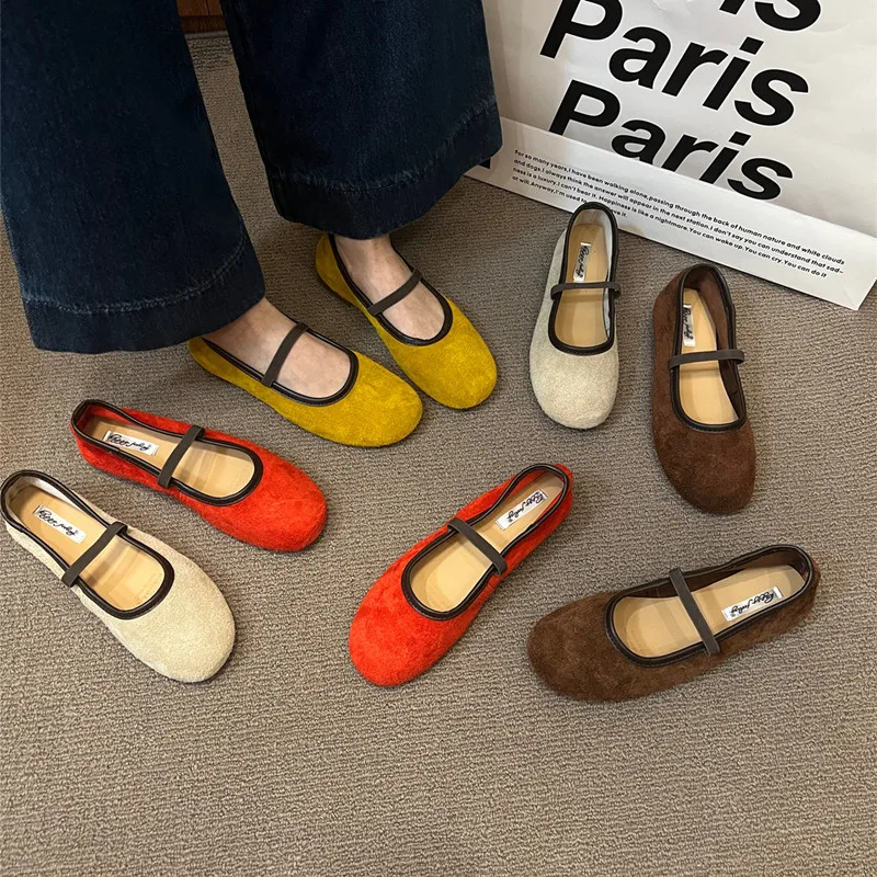 

Bailamos/женская обувь на плоской подошве, модная женская обувь Мэри Джейн с круглым носком, осенняя женская обувь на мелкой подошве, женские балетки с пряжкой и ремешком