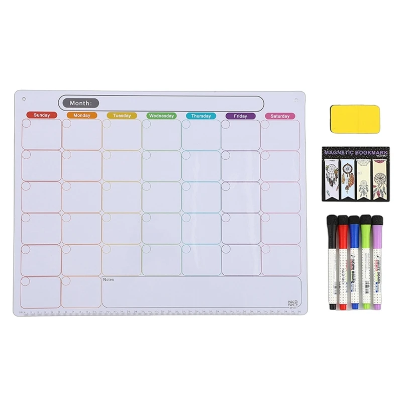 Calendario magnetico per frigorifero, agenda settimanale, lavagna magnetica per frigorifero