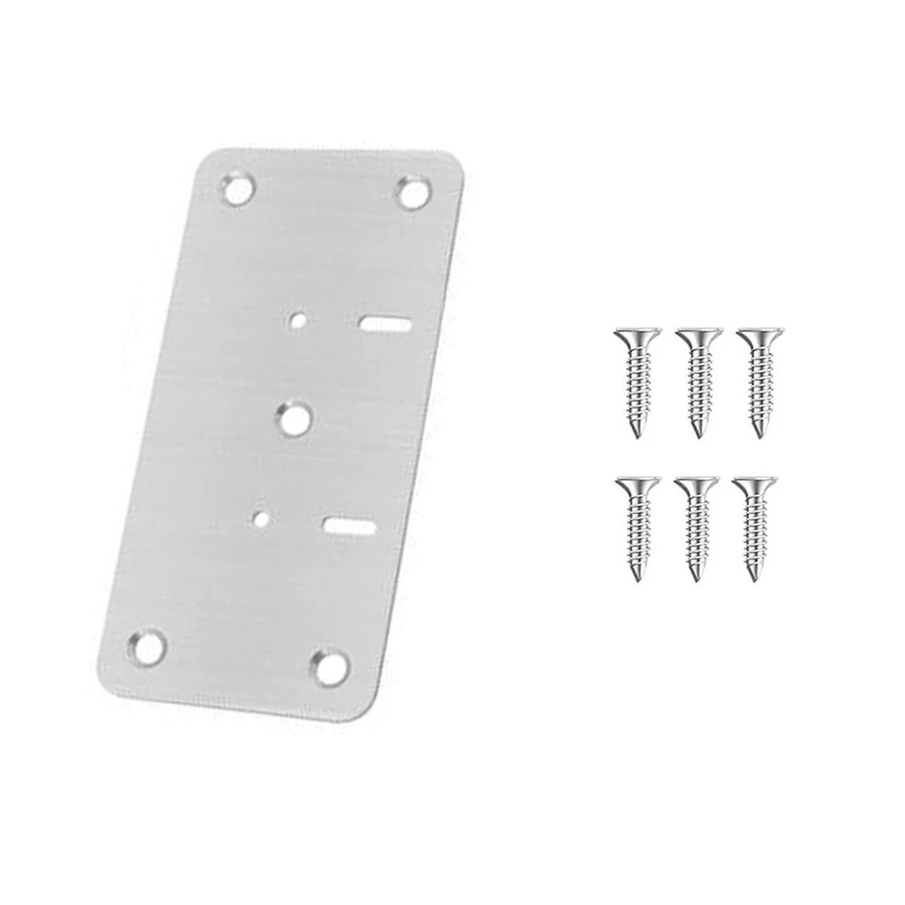 Useful Brand New Hot Sale Hinge Repair Plates With Mounting Screw Stainless Steel High Quality Hinge Side Plate
