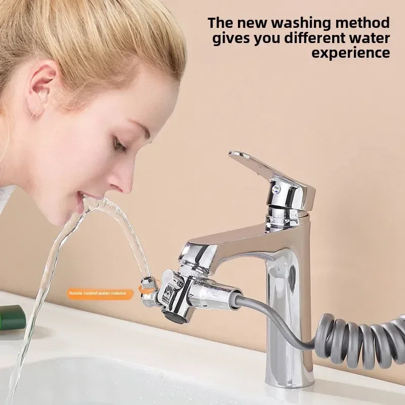 3-in-1 Universal Water Taps New Multifunction Bathroom Attachment Shower Head Copper 360° Rotating Faucet Home Sink Accessories