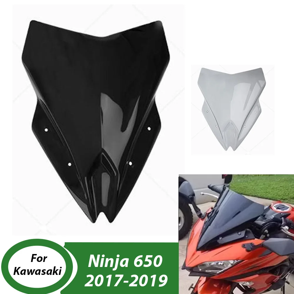 

Лобовое стекло мотоцикла для Kawasaki Ninja 650 2017-2019 EX650 Ninja 650, передний ветровой дефлектор, аксессуары для экрана