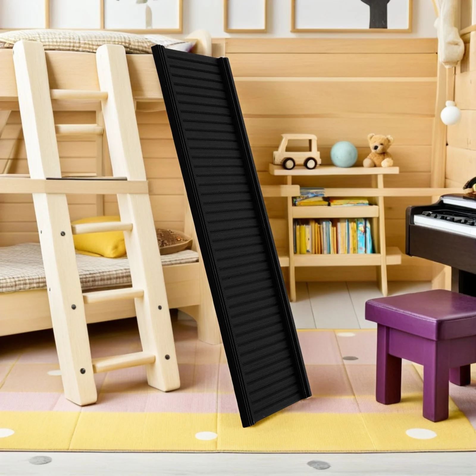 

Mini Wall Panel Decorative Panels Wood Black for Bedroom House Dollhouse Hardware Walls