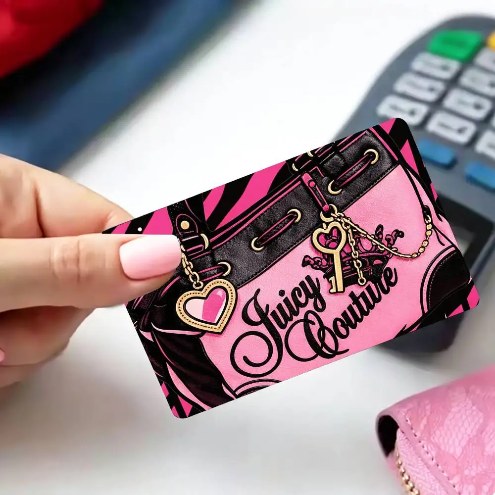 Y2K J-Juicy C-Couture   4pcs 1Set Card Stickers Small Waterproof Chip 4PCS Card Sticker Anti-Scratch