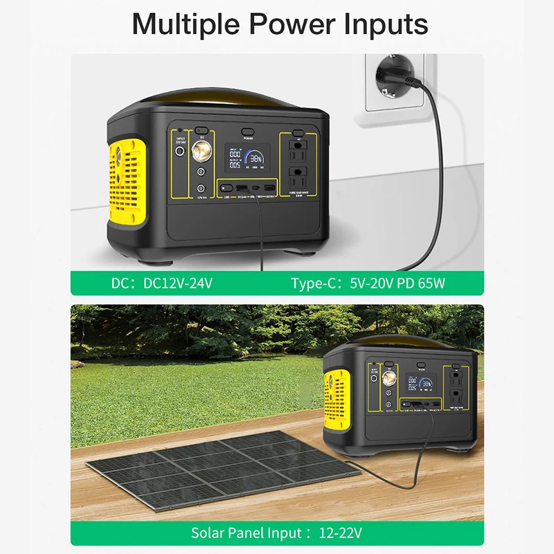 American 110 Volt Plug Portable 500 Watt Mini Solar Panel Pure Sine Wave Power Station and Outdoor Solar Inverter