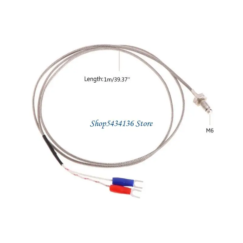 H7ed 1M Type K Thermocouple مسبار المسمار المستخدمة لمراقبة الآلات والسوائل