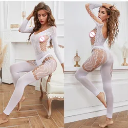 Sexy Crotchless Lingeries Fishnet Pantyhose Jacquard Weave Ultra-thin Women Tight Sexy Tights Lace Hollow Solid Tights Lingerie