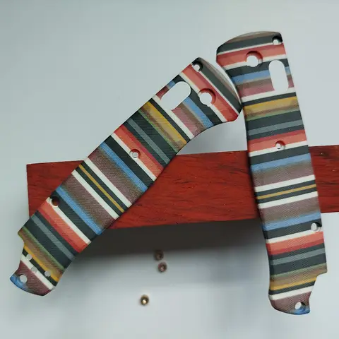 CNC 1 Pair National Style Knife G10 Handle Patches Scales for Benchmade Bugout 535 Knives Grip Making Replace Parts Accessories