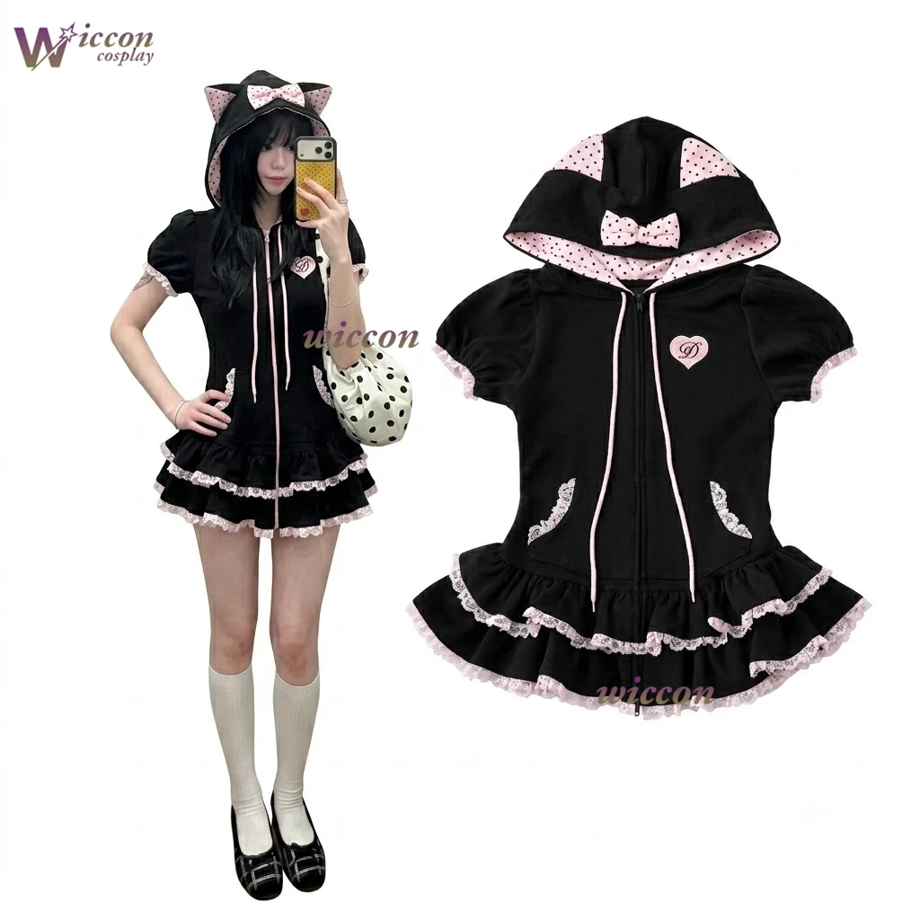 set-felpa-con-orecchie-da-gatto-giapponese-cos-room-gonna-morbida-e-soffice-con-balze-in-pizzo-pantaloncini-a-pois-jirai-kei-stile-anime-dolce-per-halloween