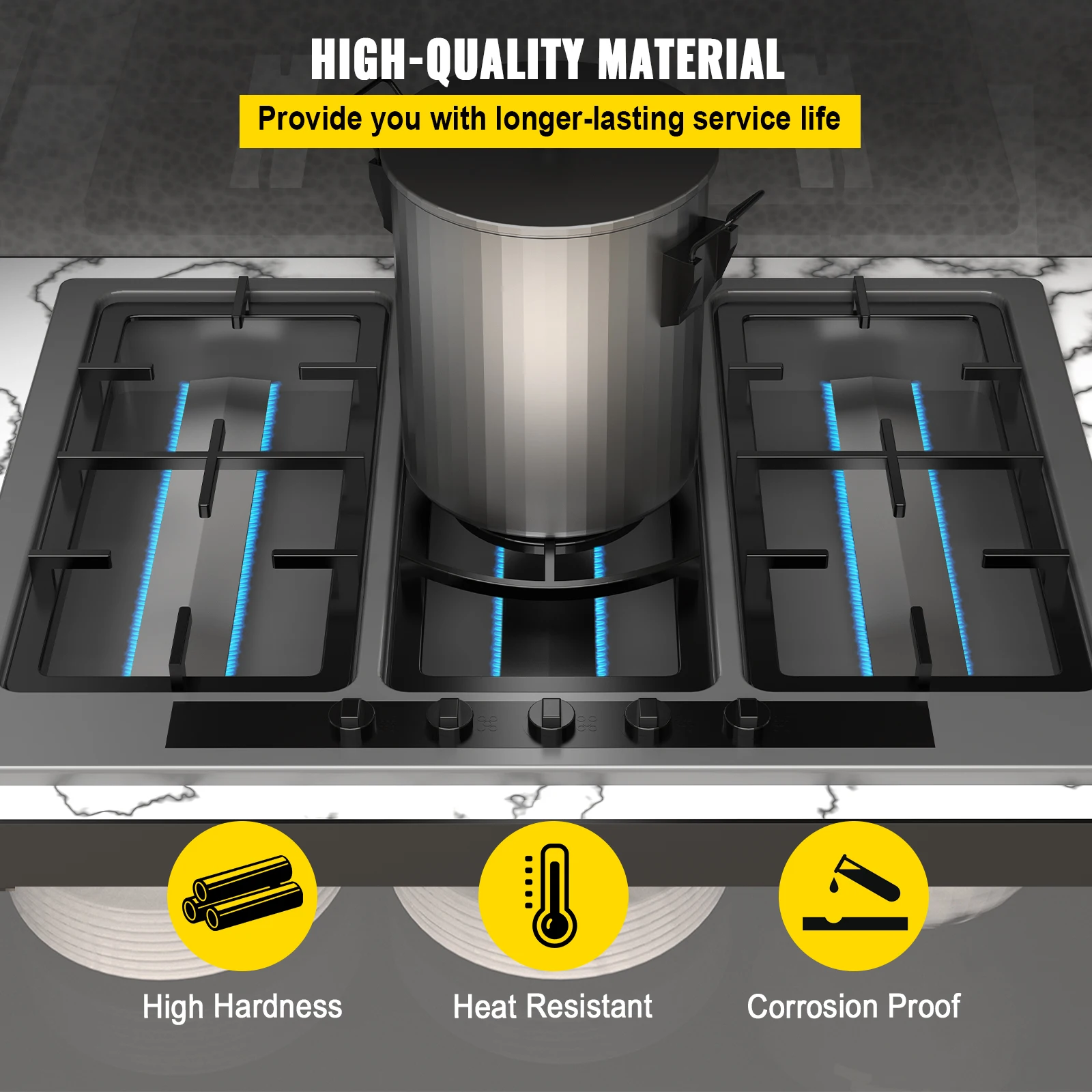 VEVOR 16.1 "palniki ze stali nierdzewnej Grill wymiana płomień Grill na zewnątrz Camping piknik gotowanie
