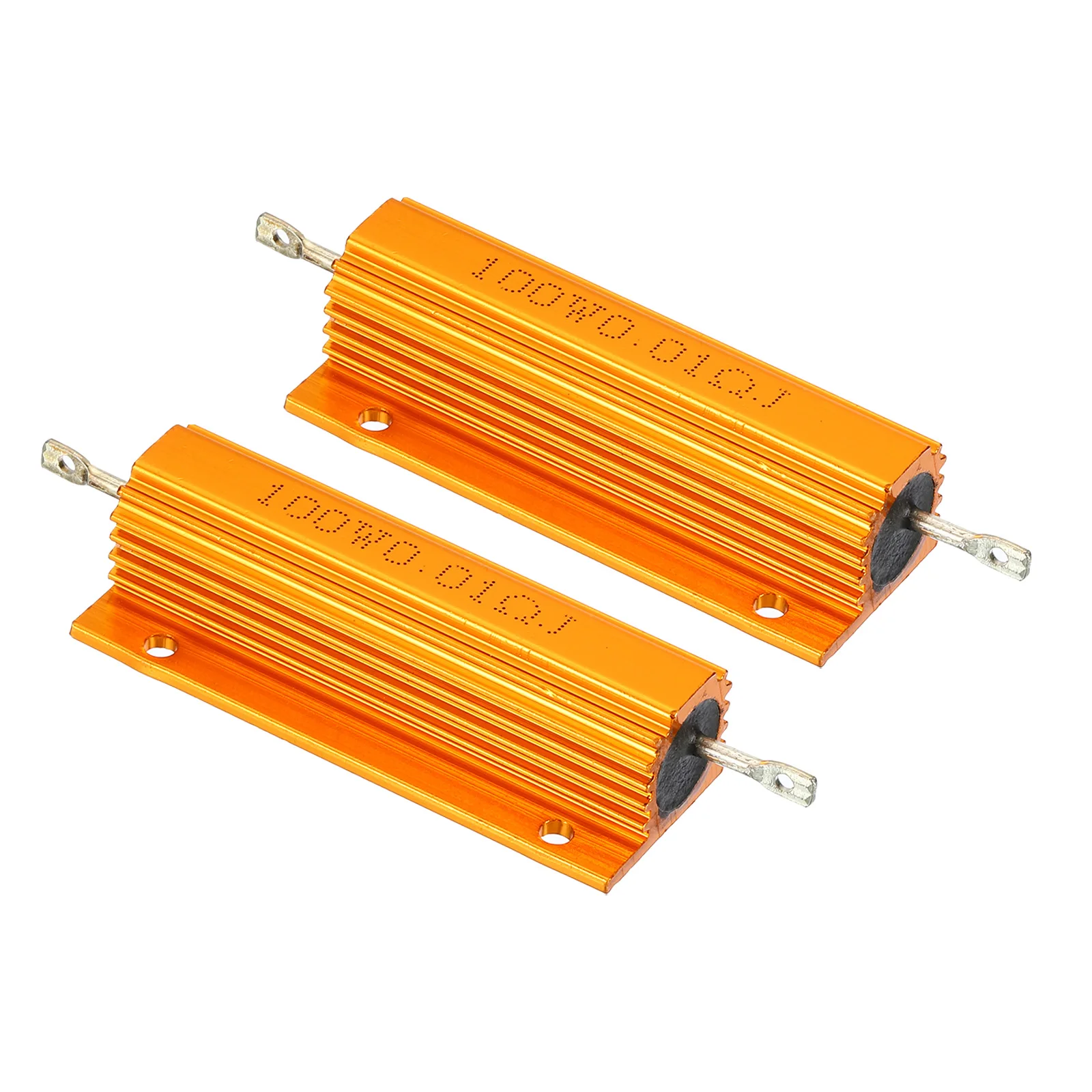 2/5Pc 100W 0.01-10K Ohm Aluminum Shell Resistor Aluminum Housing Resistor Housed Case Wirewound Resistor Screw Tap PowerResistor