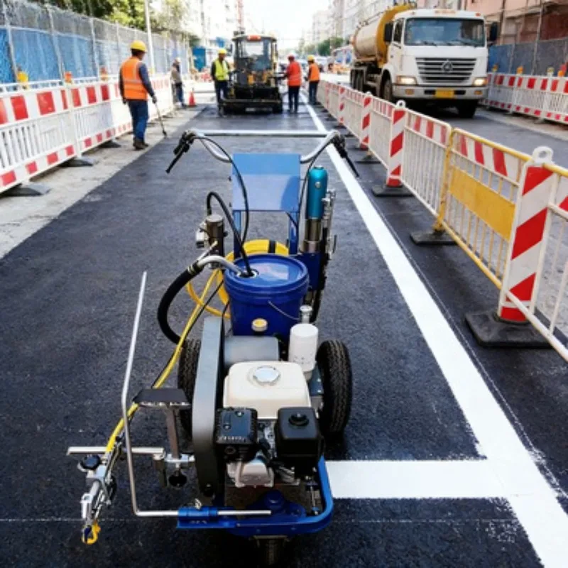 

Hand Pushed Cold Spray Line Marking Machine for Small Area Parking and Road