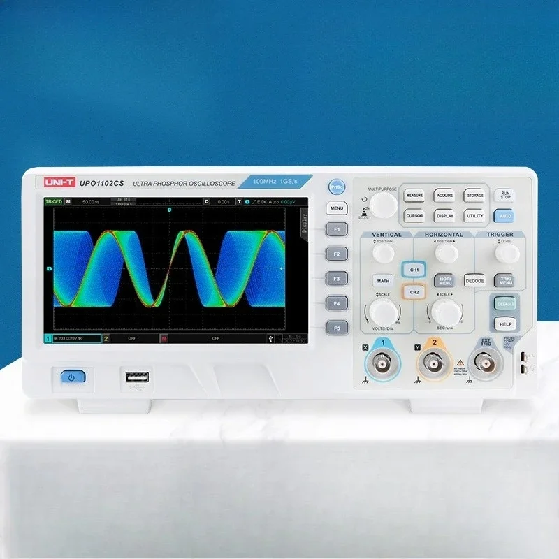 UTD2102CEX/2072CL راسم الذبذبات الرقمي ثنائي القناة مع عرض النطاق الترددي 200 متر UPO1102CS