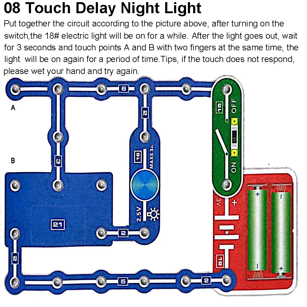 Science Experiments Kits Circuits Electronic For Kids 31 Piece Circuito Electrico niños For Children STEM Toys Science Kits New