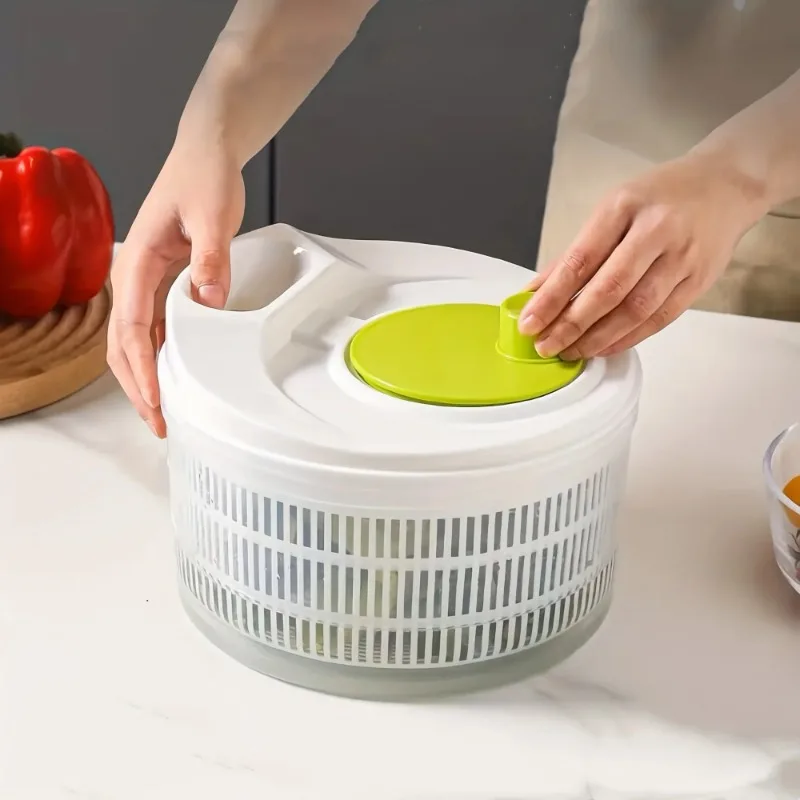 New Vegetables Dryer Salad Spinner Fruits Basket Vegetables Washer Dryer Fruit Drainer Lettuce Spinner Colander Kitchen Tools