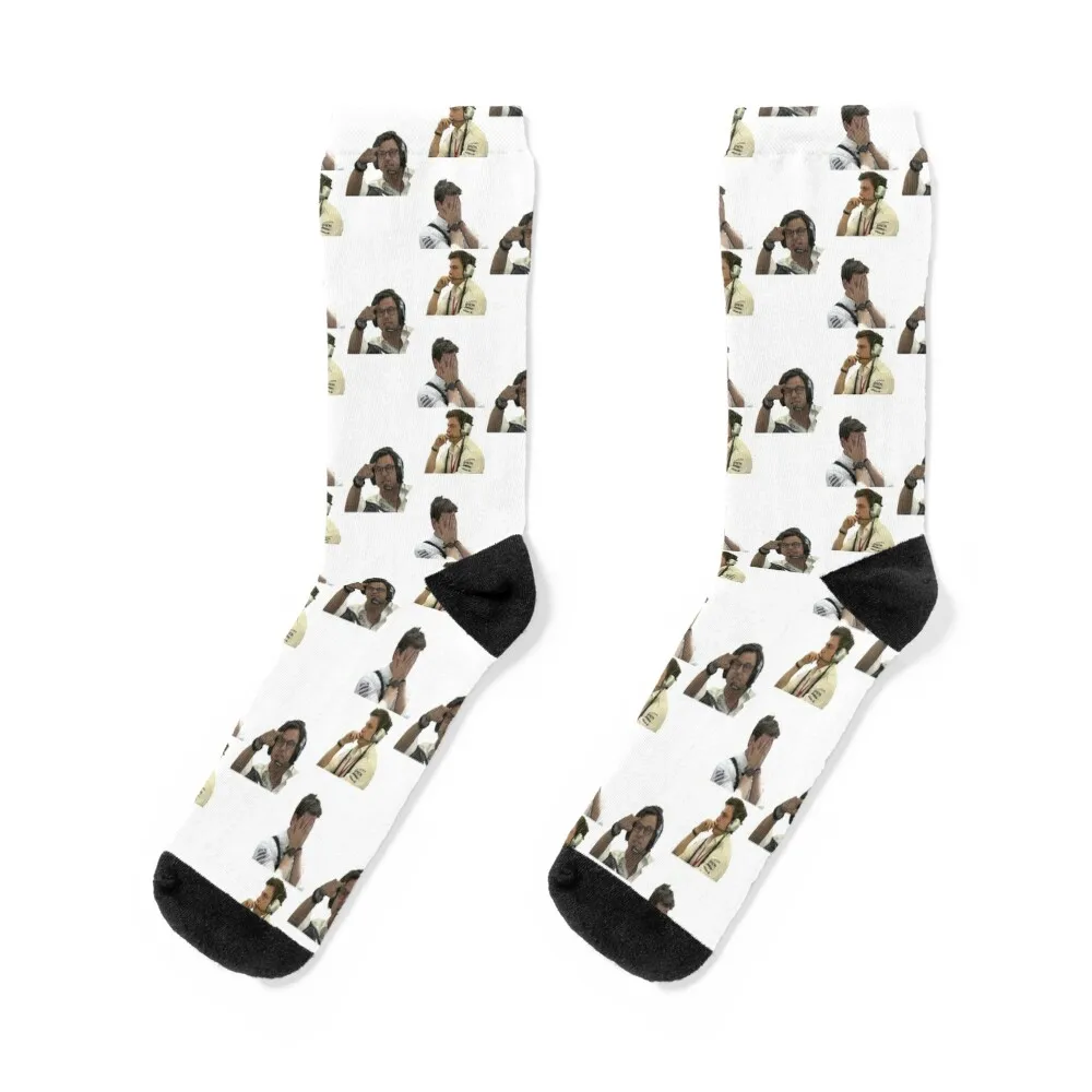 

Angry Toto Wolff Collage Socks snow winter thermal Lots Wholesale Socks Woman Men's