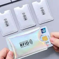 5pcs  Color Rfid Blocking Credit Bank Card Sleeves Protector Aluminum Foil Anti-Scan Card Holder Access Control Card Keeper Case