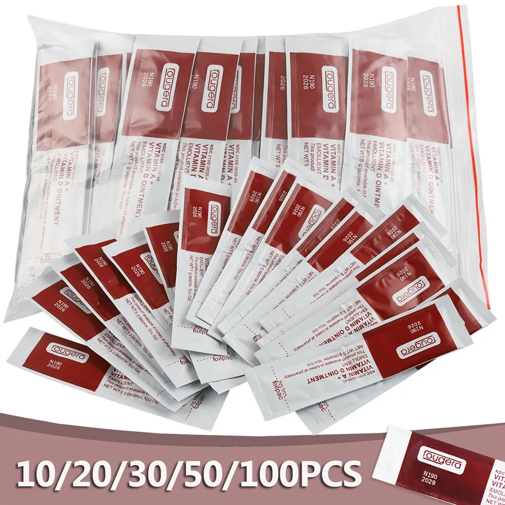 

100/50/30/20/10 шт. крем для ухода за татуировками, витаминная мазь Fougera, против шрамов, восстанавливающий крем-гель для красоты, ухода за кожей