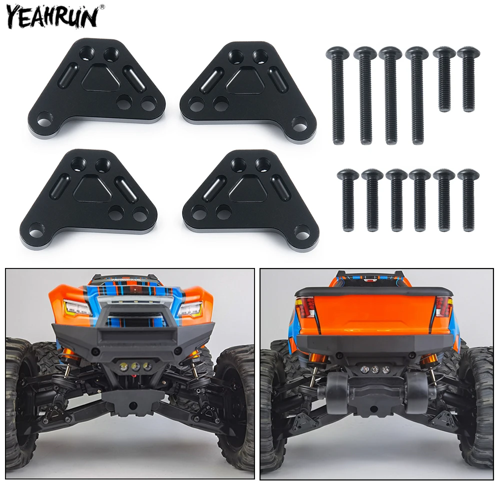 YEAHRUN 4Pcs Front & Rear Heighten Shock Mount For 1/10 Maxx WideMaxx Small X 89086-4 RC Crawler Car Upgrade Parts