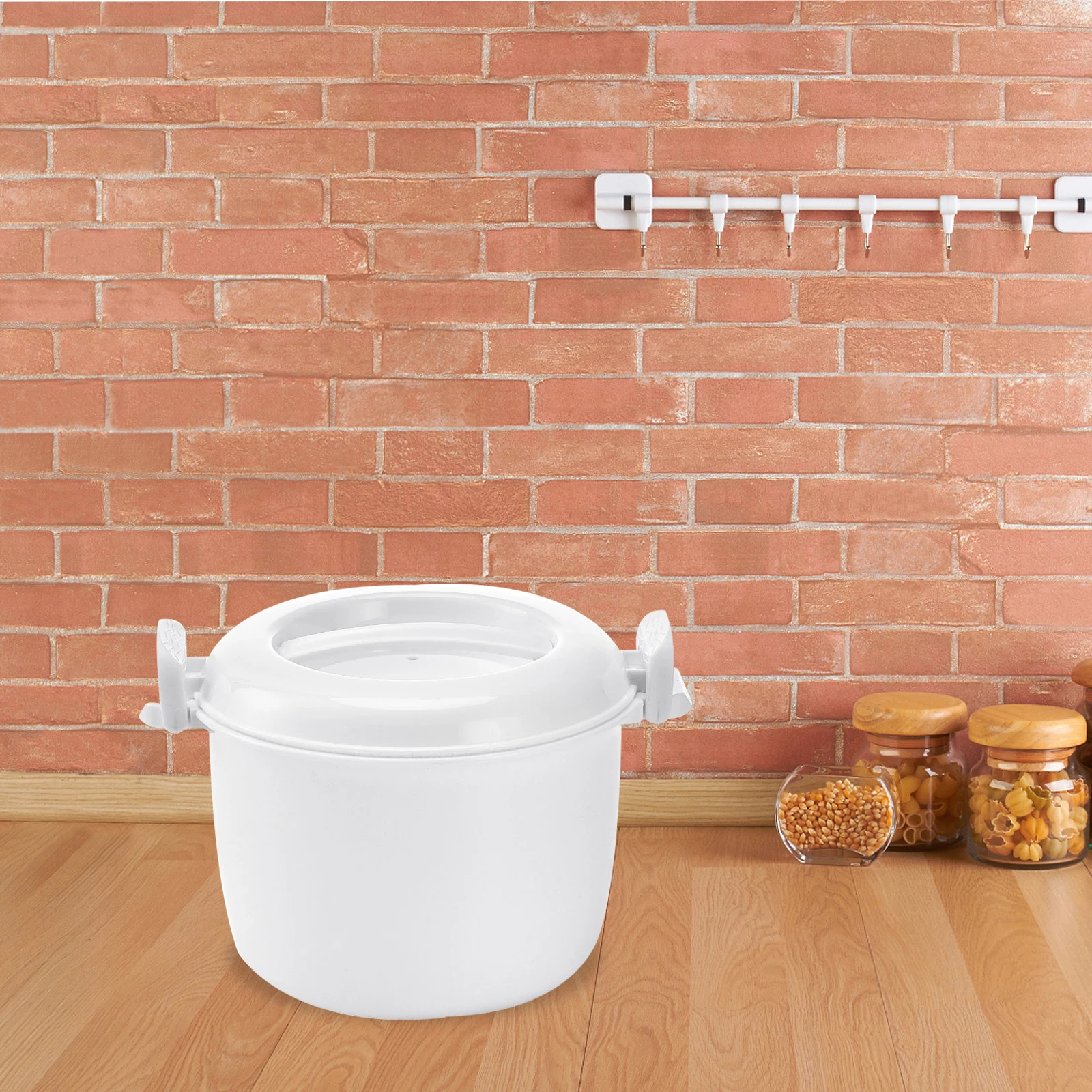 Microwave Rice Cooker Multifunctional Kitchen Steamer Food Grade Plastic Container For Office Home Use