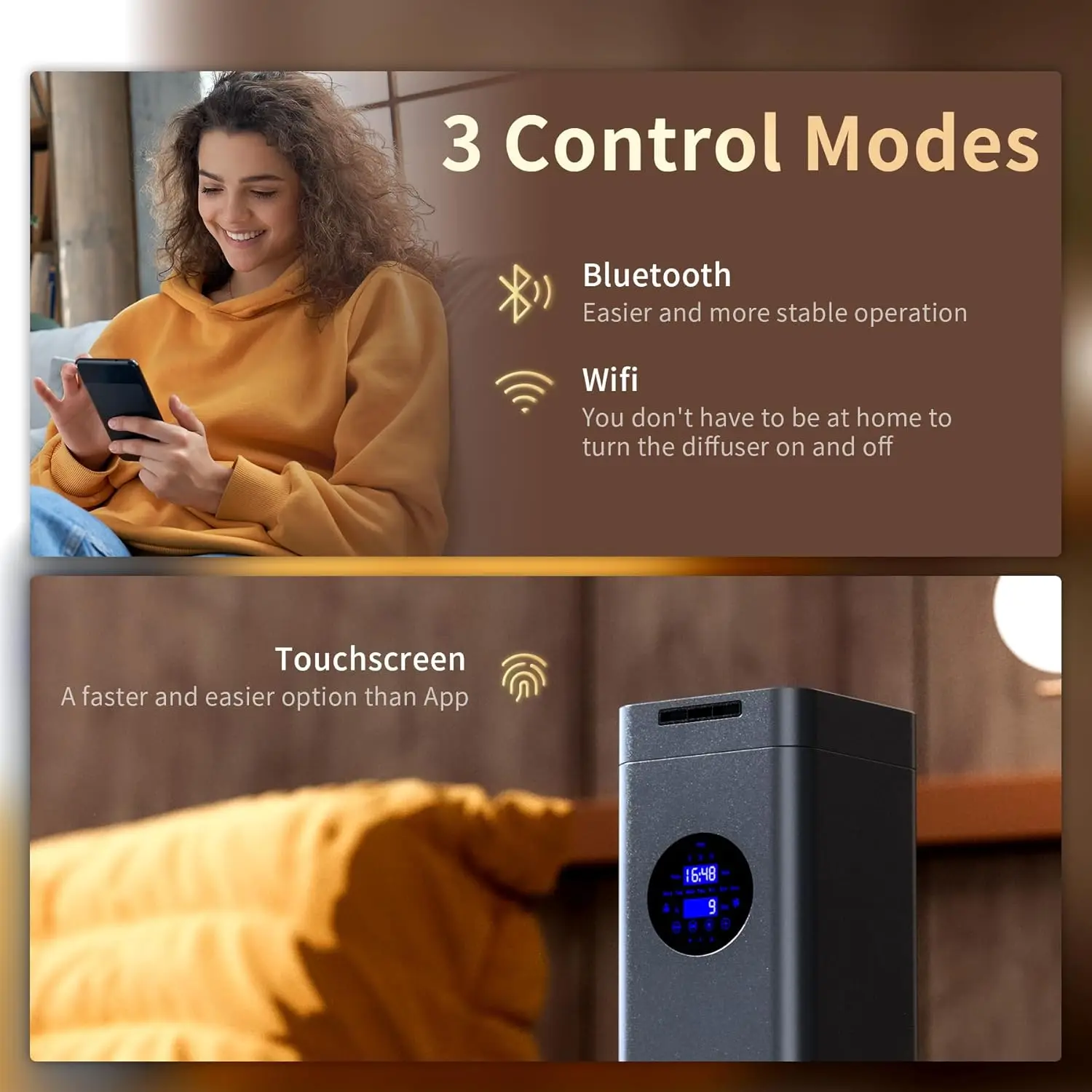 ماكينة هواء برائحة 1500 مل للمنزل، 4000 مربع. قدم التغطية الناشر بدون ماء الناشر الضروري النفط فندق رائحة الناشر الهواء البارد