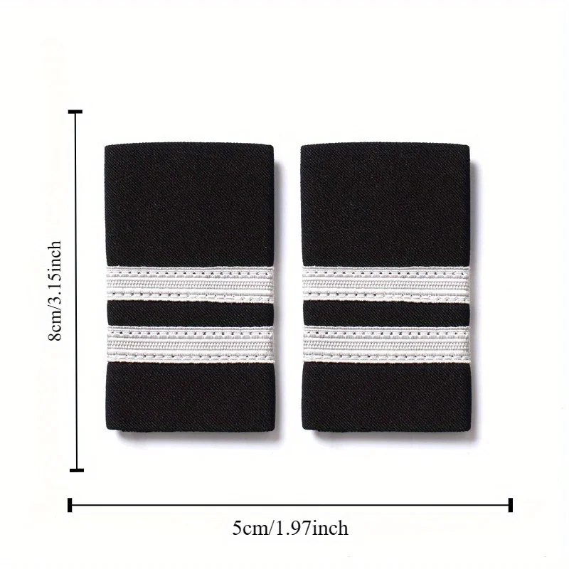 1 Pair Clothing Decor Epaulettes Professional Pilots Uniform Epaulets 4 Bars Shirts Craft Garment DIY Accessory Shoulder Badges