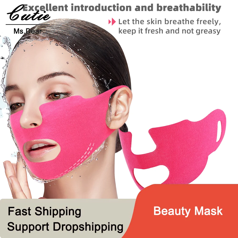 

Ear Hook V-Shaped Firming Mask Anti Aging Face Lift Nano-Hydrogel Slimming Moisturizing Tightening Mask Double Chin Reducer