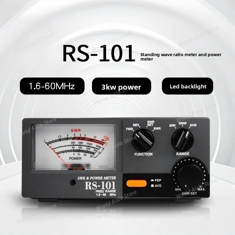 For RS-101 1.6-60 MHZ 3KW Shortwave Standing Wave Power Meter HF Pointer Instrument