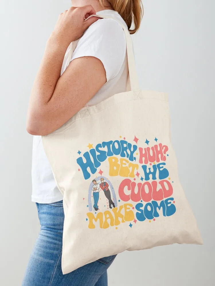 

History, Huh Bet We Could Make Some Red White and Royal Blue Tote Bag Cloth bags Handbags women shopping bags foldable