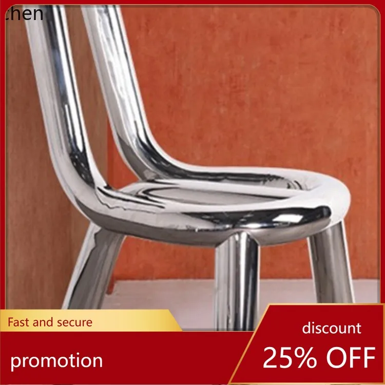 CZ Stainless Steel Chair Bent Tube Creative Chair Irregular Curve Art Stool