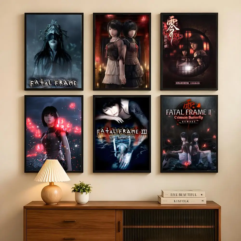 Pôster do jogo F-Fatal F-Frame, pôster autoadesivo, arte em papel à prova d'água, decoração de parede para café, bar, quarto